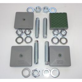 4 Maschinenfüße 85x85, M12x100 Grün Fräsmaschine, Drehmaschine