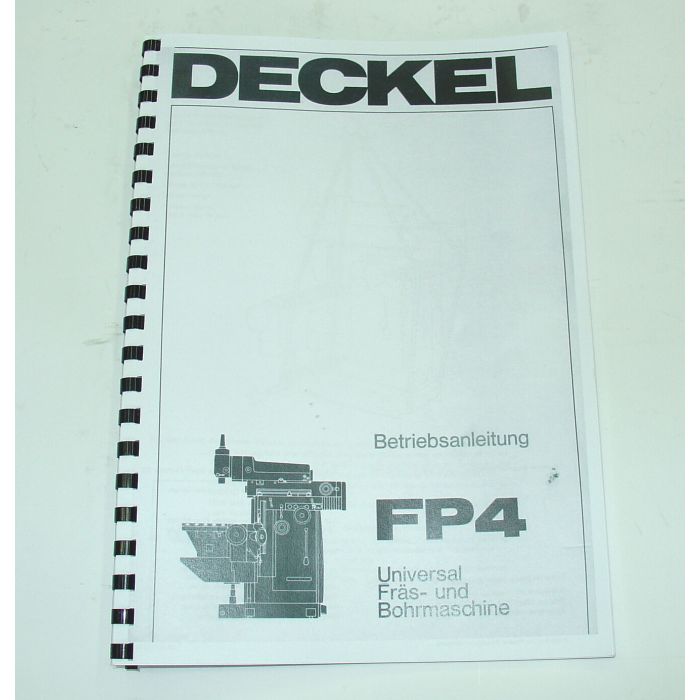 Ersatzteilplan  FP4 2700 für Deckel Fräsmaschine 