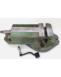 Maschinen-Schraubstock 110 mm mit Drehplatte grün (gebraucht) Deckel Fräsm.