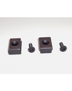 T-Nutensteine mit Bohrung (2 Stück) 18x16mm, Schrauben M5x16 - Schraubstock