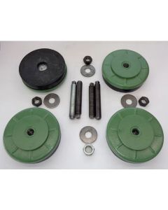 4 Maschinenfüße gebraucht D160 M20x1,5 x135mm grün Fräsmaschine/Drehmaschine