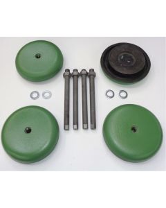 4 Maschinenfüße gebraucht D160 M16x200 grün Fräsmaschine/Drehmaschine