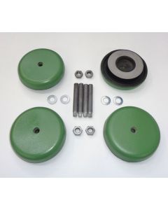 4 Maschinenfüße gebraucht D120 M12x80 grün Fräsmaschine/Drehmaschine