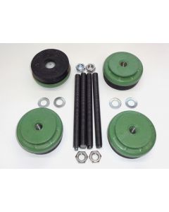 4 Maschinenfüße gebraucht D80 M12x1,25 x160mm grün Fräsmaschine/Drehmaschine