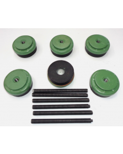 6 Maschinenfüße gebraucht D80 M12x1,25 x160mm grün Fräsmaschine/Drehmaschine