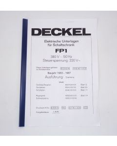 Elektrische Unterlagen (Schaltplan) Deckel FP1 ab Bj.83-87