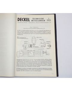  Technische Mitteilungen Satz 1955 - 1963 Deckel Fräsmaschine