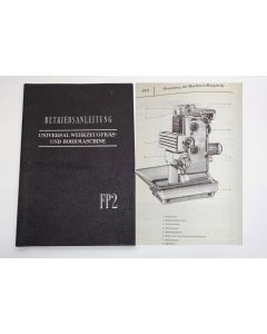 Betriebsanleitung (Orginal) FP2 ab Bj.67-75 Deckel Fräsmaschine