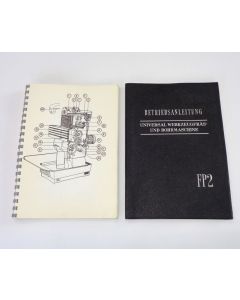 Betriebsanleitung, Ersatzteilplan (Orginal) FP2 ab Bj.67-75 Deckel Fräsmaschine
