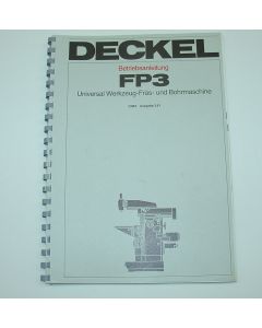 Betriebsanleitung Deckel Fräsmaschine FP3 aktiv TNC113 ab Bj.1980