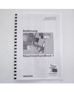 Maschinenhandbuch 1 für Deckel FP3AT, FP4AT Contour 3