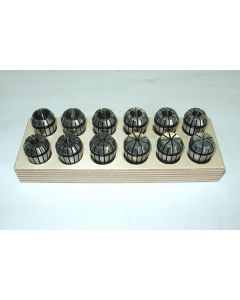 Holzsockel für ER32 oder OZ462 für 18 Spannzangen 