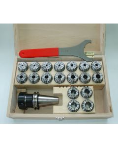 Spannzangenfutter SK40 DIN69871 ER40 Satz max 15µm, 3-20 Holzkasten UM
