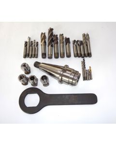 Spannzangnfutter Clarkson SK40 S20x2 (gebraucht) + 20 Fräser Deckel Fräsmaschine