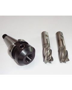 Flächenspannfutter (gebraucht) SK40 S20x2 D25mm +2 Fräser Deckel Fräsmaschine