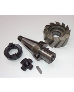 Kombiaufsteckdorn SK40 S20x2 D32 + Fräser D92mm (gebraucht) Deckel Fräsmaschine