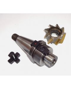 Aufsteckfräsdorn SK40 S20x2 D27 + Fräser D60mm (gebraucht) Deckel Fräsmaschine