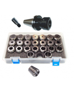 Spannzangenfutter SK40 + S20x2 ER32 (UM Schlüssel) Satz 1-24 RI max 8µm Pbox