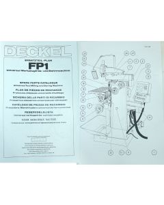 Ersatzteilplan Deckel Fräsmaschine FP1 mit Digitalanzeige Bj.1977-79