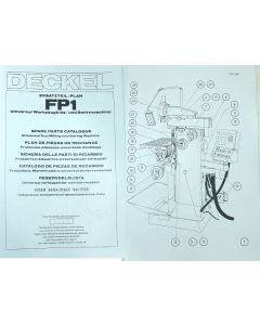 Ersatzteilplan Deckel Fräsmaschine FP1 mit Digitalanzeige Bj.1977-79