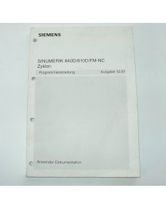 Programmieranleitung Sinumerik 840D/810D/FM-NC Zyklen
