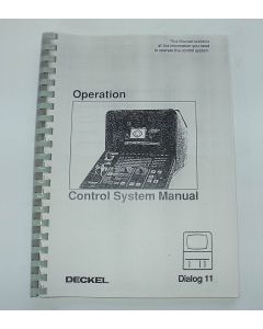 Control System Manual for Deckel Dialog 11