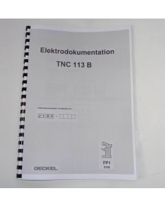 Elektrische Unterlagen (Schaltplan) Deckel FP1 ab Maschen Nr. 7000 TNC113B