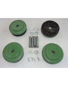 4 Maschinenfüße D160 H41 M16x120 grün NEU Fräsmaschine/ Drehmaschine 