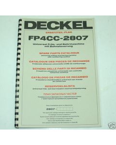 Ersatzteilplan Deckel Fräsmaschine FP4CC 2807