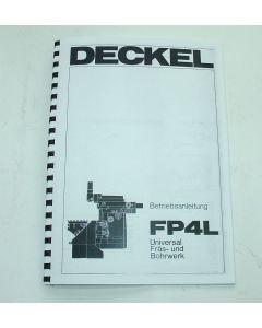 Betriebsanleitung Deckel FP4L