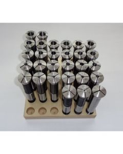 Spannzangensatz 355E D2-16 NEU 0,5mm steigend, Holzsockel,  Deckel Fräsmaschine