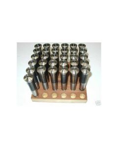 Spannzangensatz 355E D3-18 NEU 0,5mm steigend, Holzsockel, Deckel Fräsmaschine