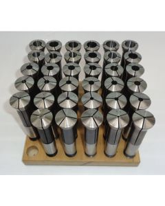 Spannzangensatz 355E D3-18 NEU 1mm steigend, Holzsockel, Deckel Fräsmaschine
