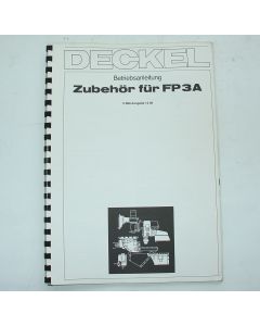 Betriebsanleitung Zubehör Deckel FP3A 2206
