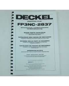 Ersatzteilplan Deckel Fräsmaschine FP3NC 2837