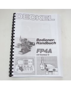 Bedienerhandbuch Deckel Fräsmaschine FP4A 2204 Contour 2 bis Bj.88