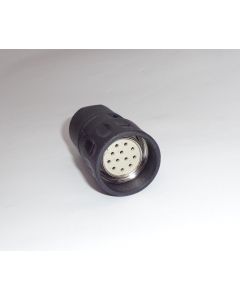 Buchse 12 polig Id.Nr. 291697-17 für Kabel D=6,5mm mit Überwurfmutter