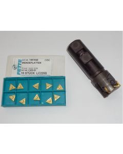 Eckfräser Schaftfräser D28mm + 10 Wendeplatten (gebraucht)