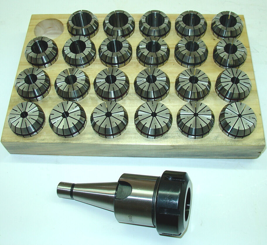 Spannzangensatz ER40 Mit SK40 Futter - Ø4-26mm, Inkl. Schlüssel Für Präzisionsarbeiten